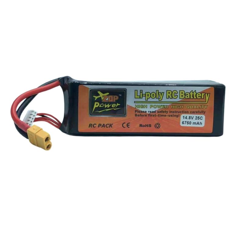 4S Li-Po Battery 25C, 6750mAh, 14.8V