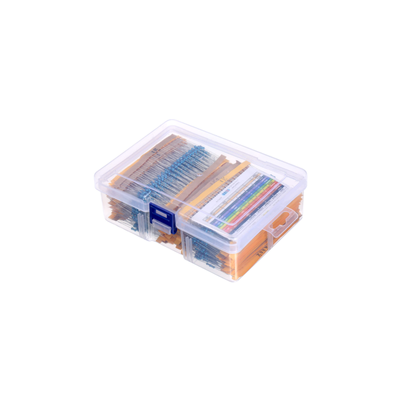 2600PCS 1/4W 1% Metal Film Resistor Assortment Kit – 130 Values, Fixed Resistors Set