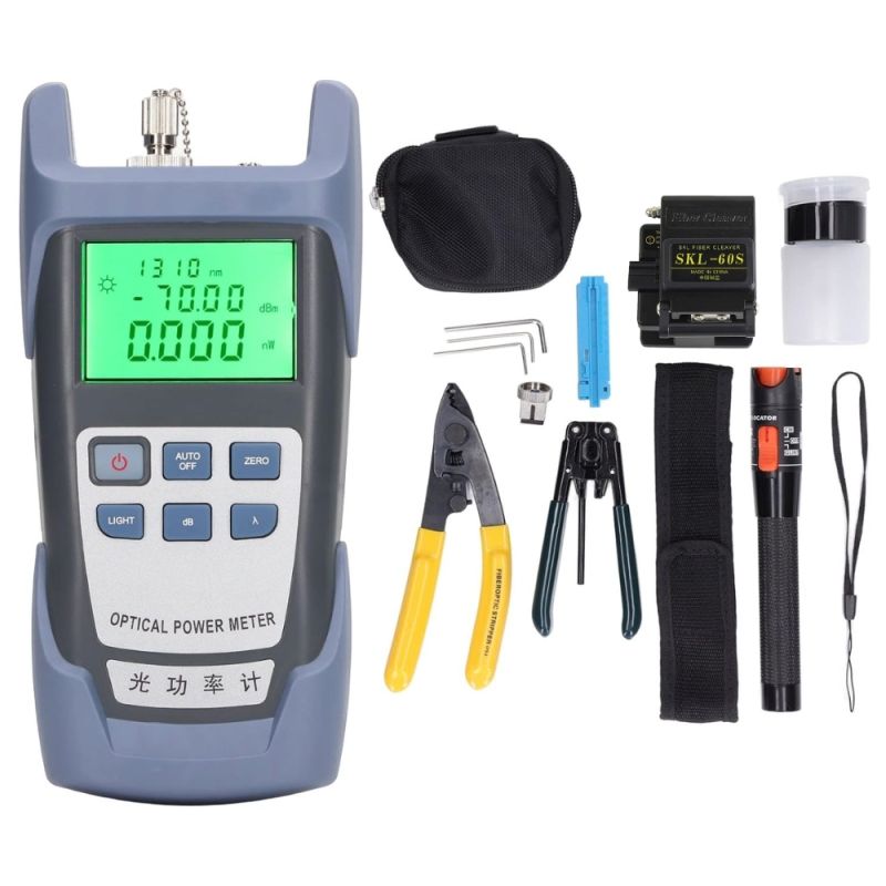 Fiber Optic Power Meter Kit, 1310/1550nm, -70 to +10dBm