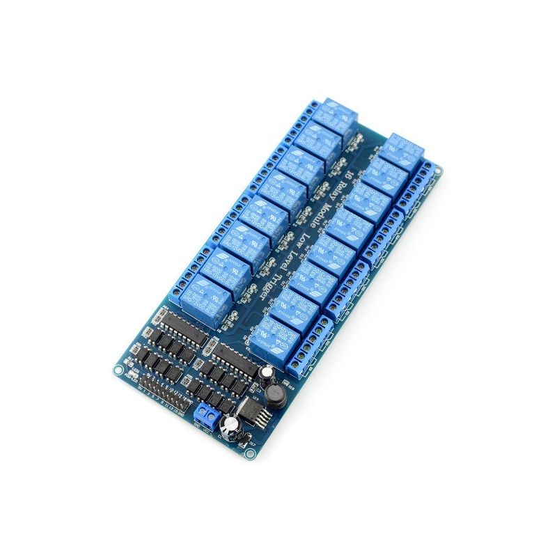 Relay Module,16 Channel,12VDC,10A 