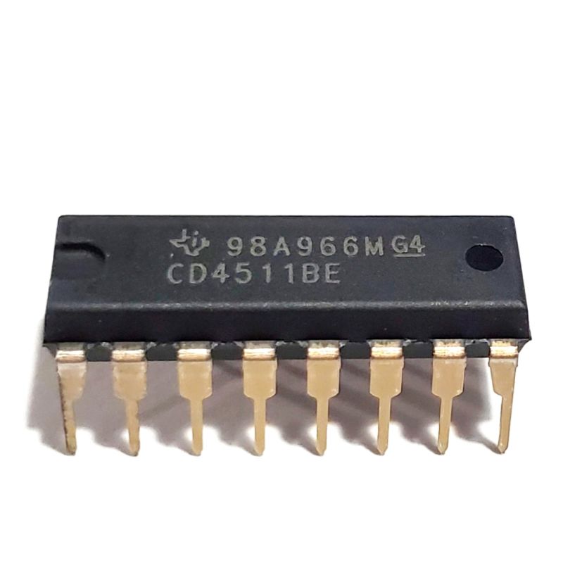 CD4511BM, BCD to 7-Segment Latch/Decoder/Driver – 3V–15V, SOIC-16