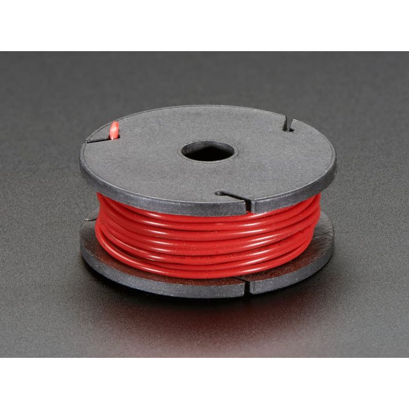 Solid-Core Wire Spool - 25ft - 22AWG - Red