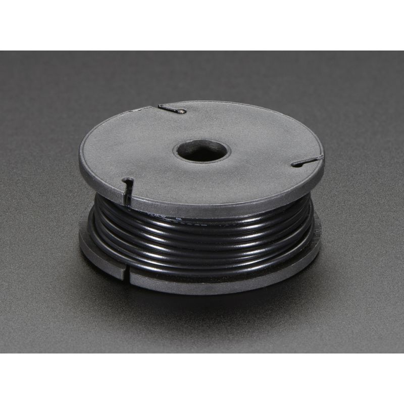 Solid-Core Wire Spool - 25ft - 22AWG - Black