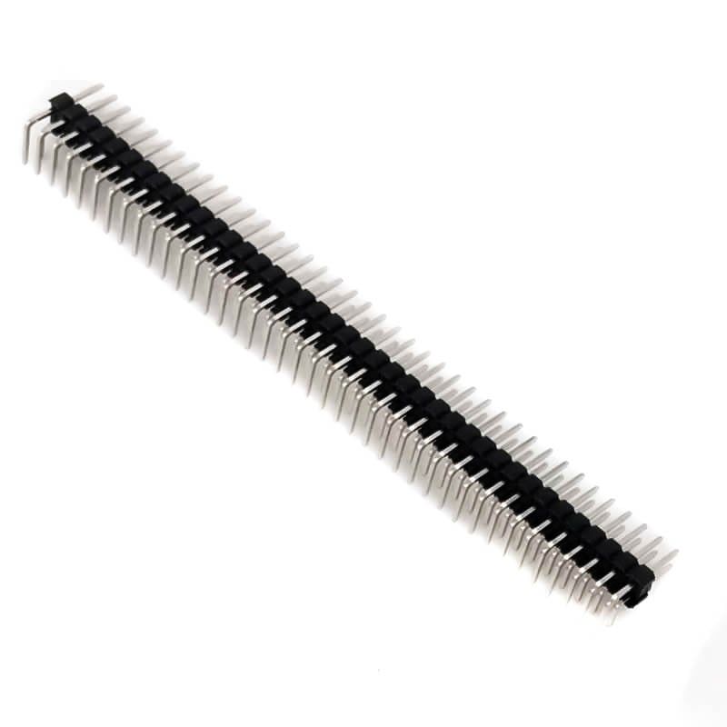 Male Header 2x40 Pins,Right Angle,2.54mm