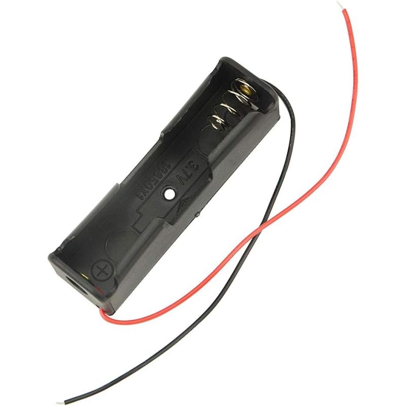 1-Way 18650 Battery Holder, Wired Connection for 3.7V Batteries