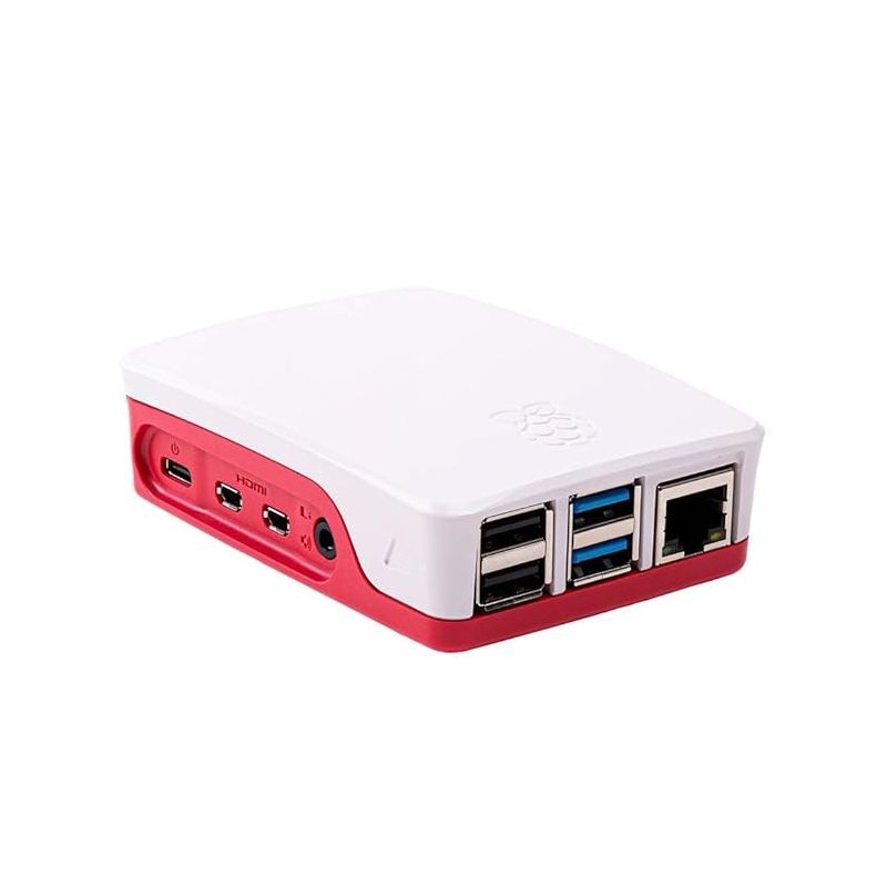 Official Raspberry Pi 4 Case – Red & White, High-Quality ABS Enclosure