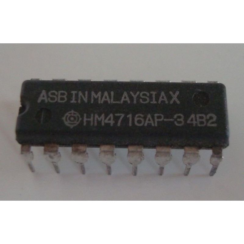 HM4716AP-3, 16Kbit (16K x 1) DRAM, DIP-16