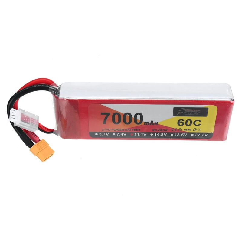 3S Li-Po Battery 60C, 7000mAh, 11.1V