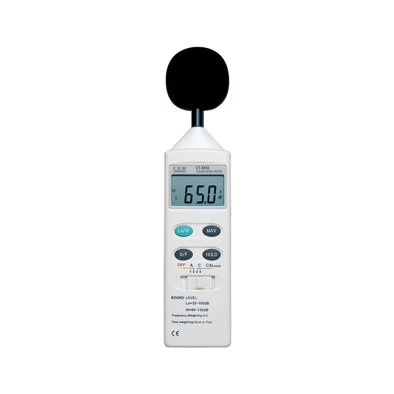 DT-8850, Sound Level Meter, 35–130 dB Range, A/C Weighting