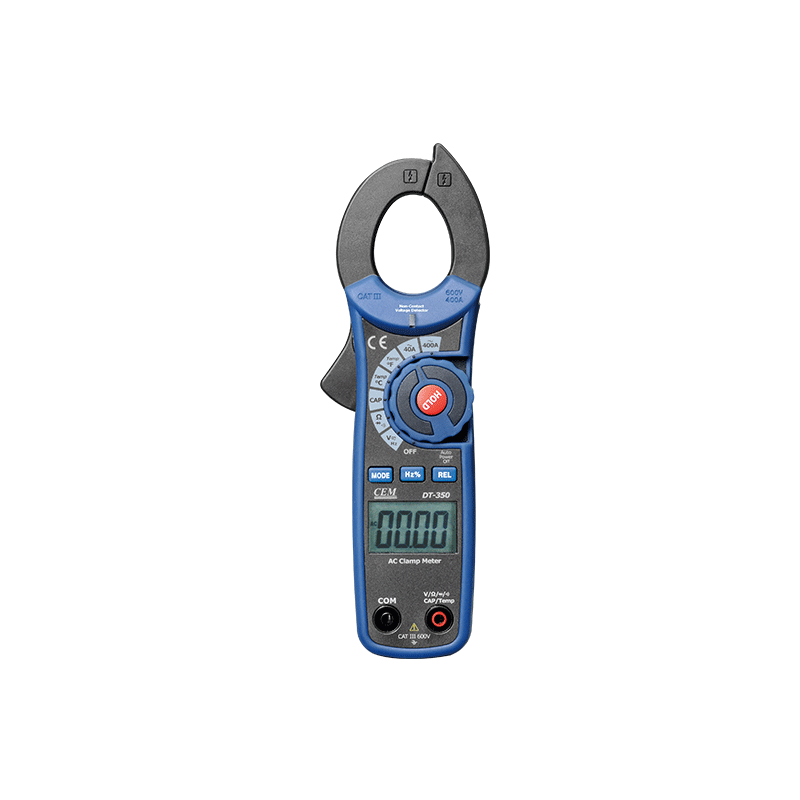 DT-351 Digital AC/DC Clamp Meter, 400A/600V, Auto-Ranging, True RMS