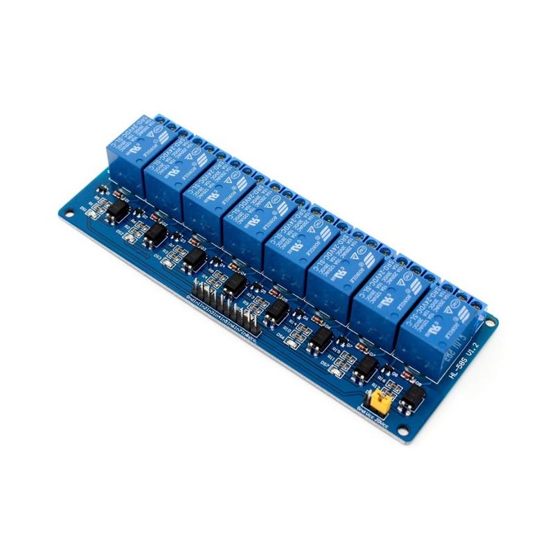 5V 8-Channel Relay Module, Optocoupler for Arduino, Raspberry Pi, and Microcontroller Projects