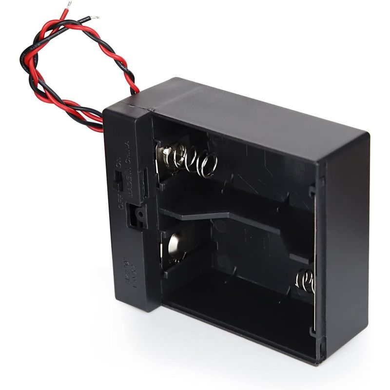 2-Way D Size Battery Holder, Wired Connection