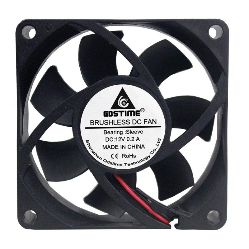 DC 12V 0.2A Ball Bearing Cooling Fan - 60mm x 60mm x 25mm