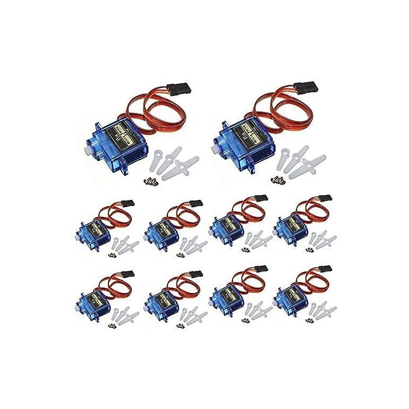 J-Deal 10x Pcs SG90 Micro Servo Motor 9G RC Robot Helicopter Airplane Boat Controls