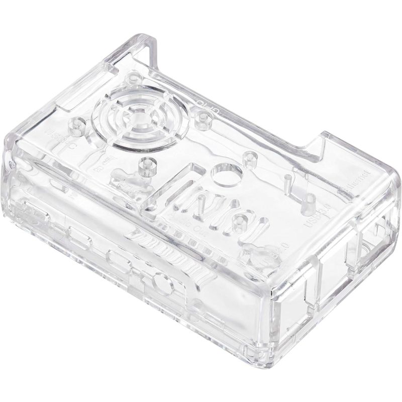 Raspberry Pi 4 Compatible Clear Case – Transparent Protective Enclosure