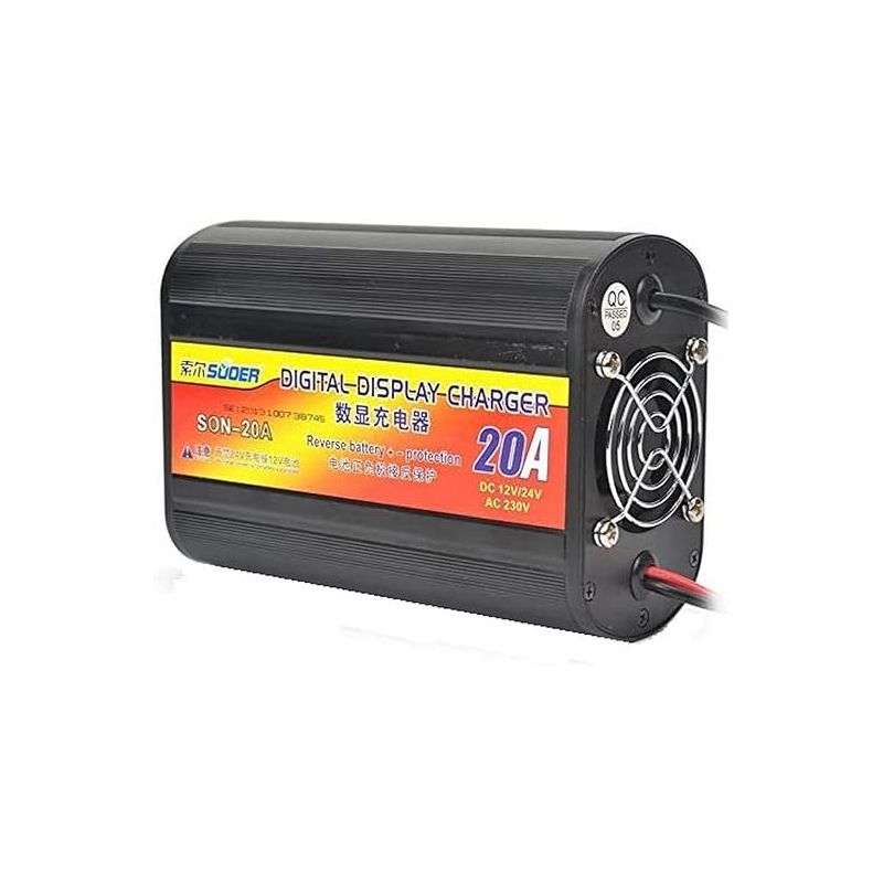 SON-20A+ Battery Charger, Smart Charger, 12V/24V Output, 20A Max Current