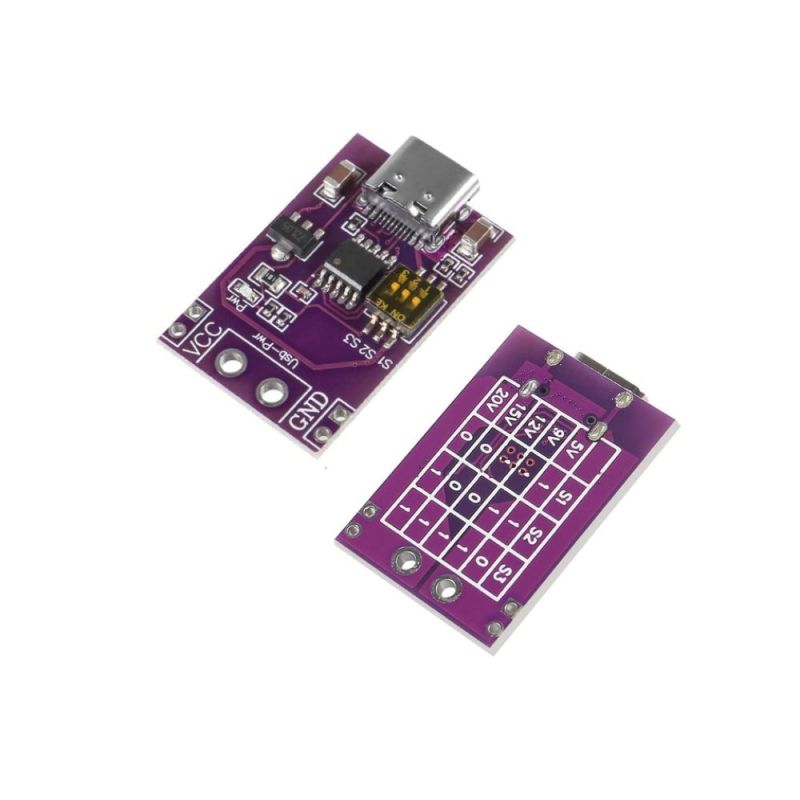 USB Type-C Fast Charge Module, Adjustable DC Output (5V, 9V, 12V, 15V, 20V)