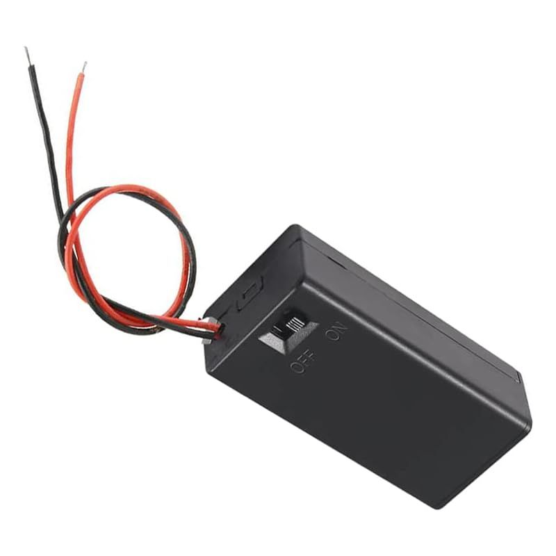 9V Battery Holder with On/Off Switch and Wire Leads