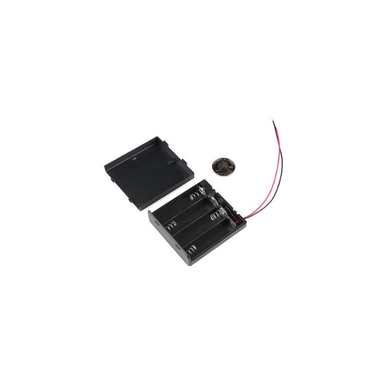 4xAA Battery Holder(with Cover and Power Switch)