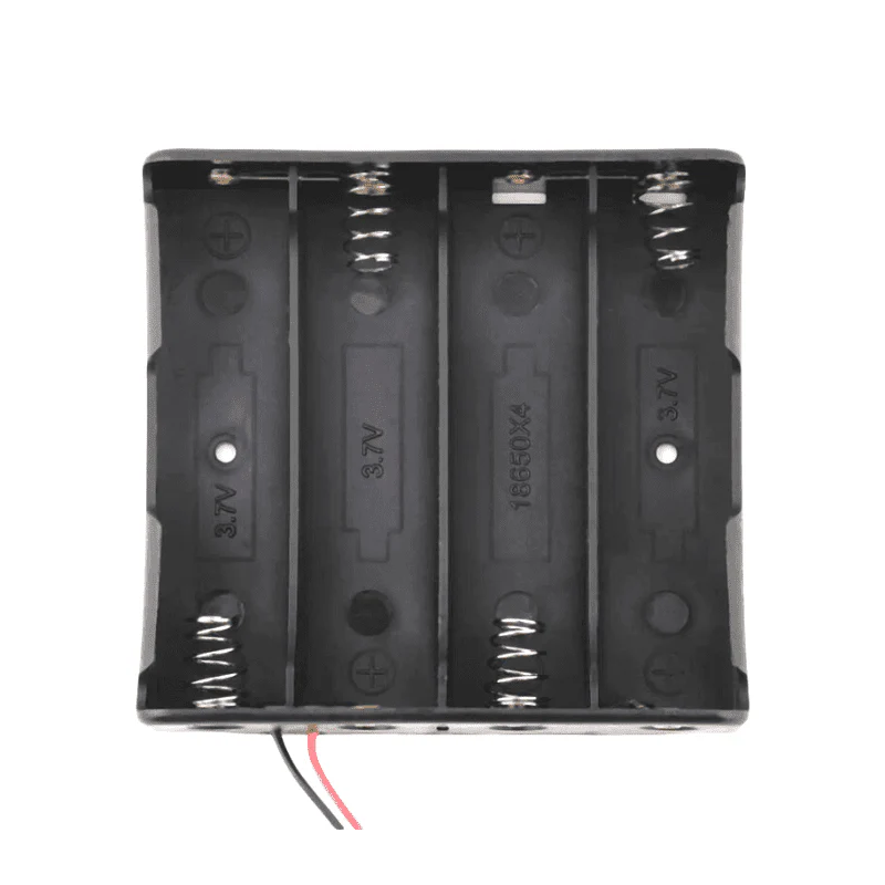 18650 4-Slot Battery Holder with Leads - 3.7V