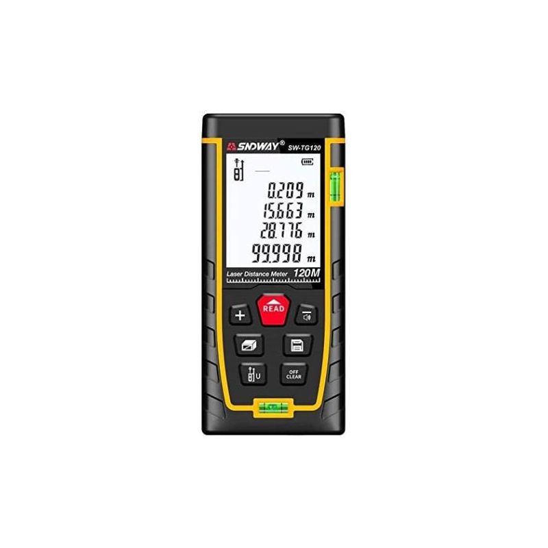 SNDWAY Digital Laser Rangefinder 120M Distance Meter Tape Measure Area Volume