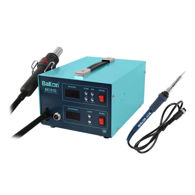 BK701D, Bakon Soldering Station 700W - Hot Air & Soldering Iron Combo