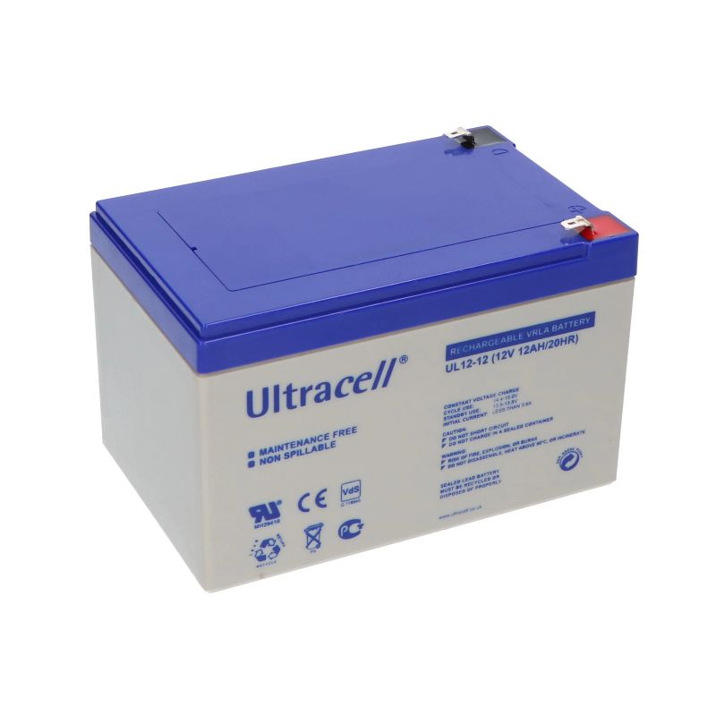 UL12-12, Lead-Acid Rechargeable Battery, 12V, 12Ah