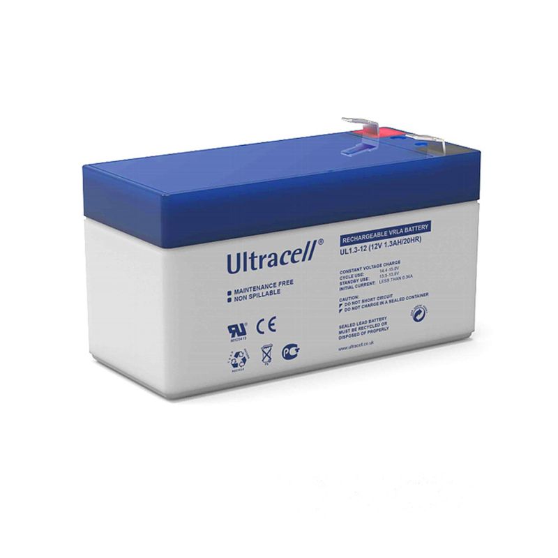 UL1.3-12 - Ultracell, Lead-Acid  Rechargeable Battery, 12V, 1.3Ah