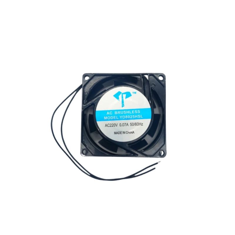 YD8025HSL,AC Brushless Fan - 80x80mm, 220VAC, 0.07A