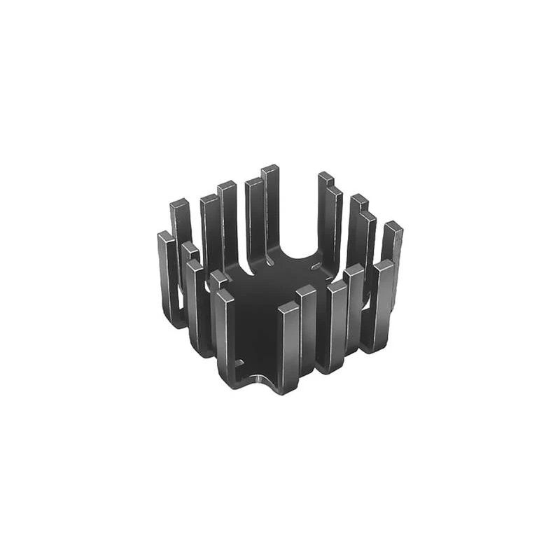 FK202SA-3 ,Finger-Shaped Heatsink – TO-3 Package, 12.7mm Diameter, 8.0 K/W, Black Anodized Aluminum