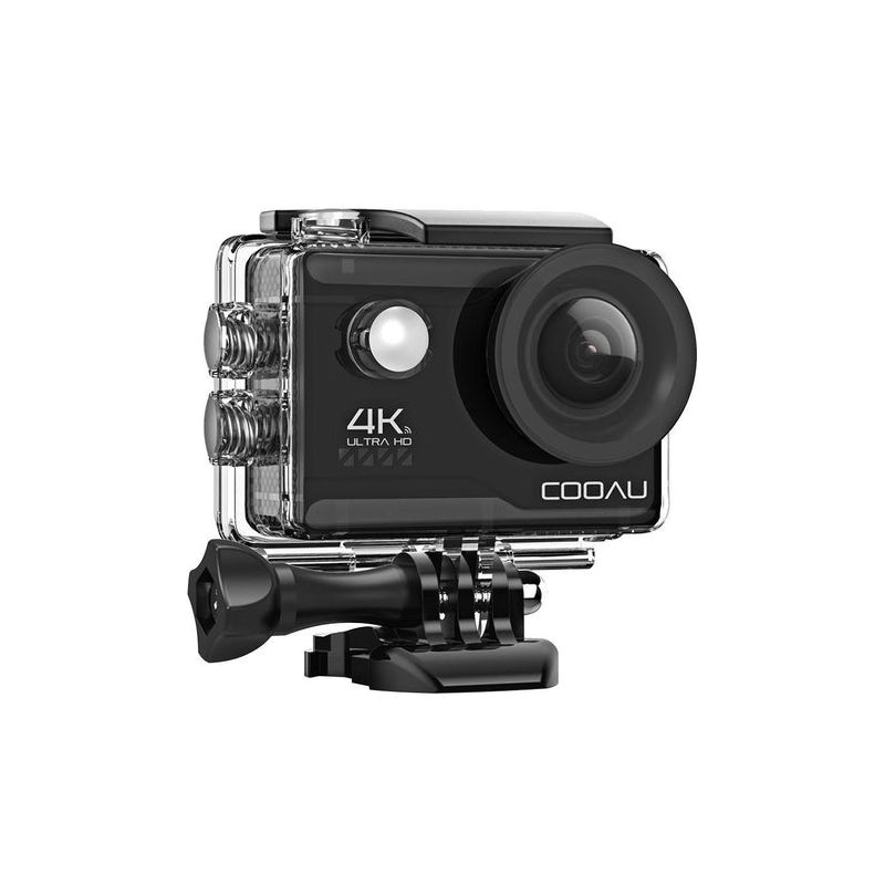 COOAU 4K 20MP Wi-Fi Action Camera ExterN/Al Microph