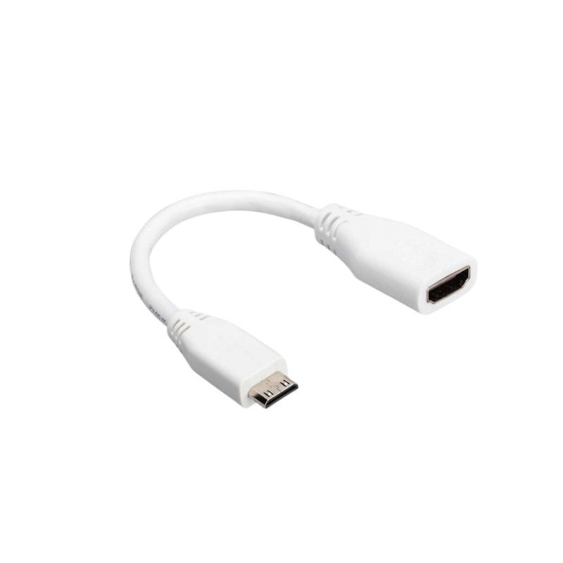 SC0726; Cable, Mini HDMI Male to HDMI Female, 10 cm, Raspberry Pi