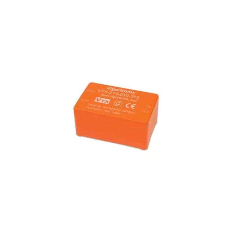 Vigortronix VTX-214-010-212 10W AC-DC Converter, 12V Output, 90-265V AC Input