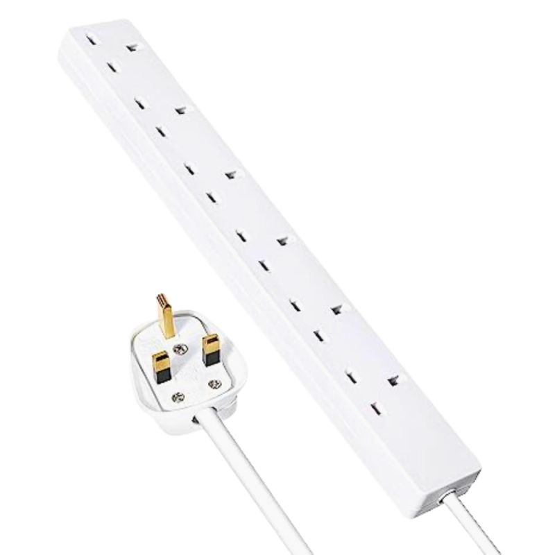 Power Extension Strip,3-Pin,6 Sockets,3m