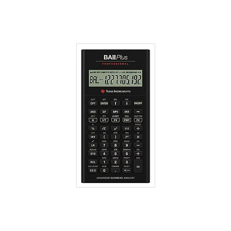 Texas Instruments BA II Plus Professional Financial Calculator – Advanced Business and Finance Functions
