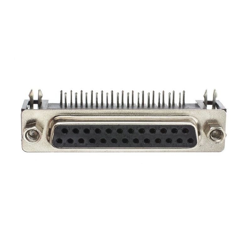 DB25 Female Connector - PCB Mount, 25-Pin D-Sub