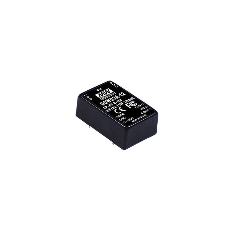 Mean Well DCW03B-15 DC-DC Converter, 3W, ±15V Output, 18-36V Input