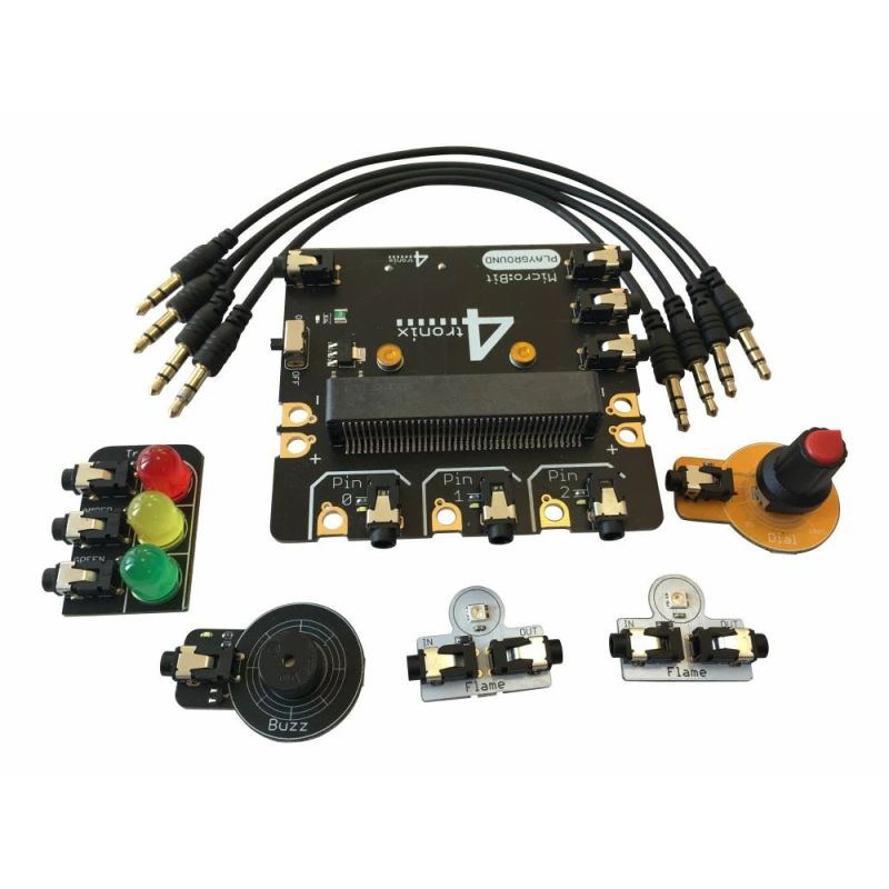 4Tronix PlayGround Starter Kit – Micro:Bit Expansion Board with Plug & Play Gizmos