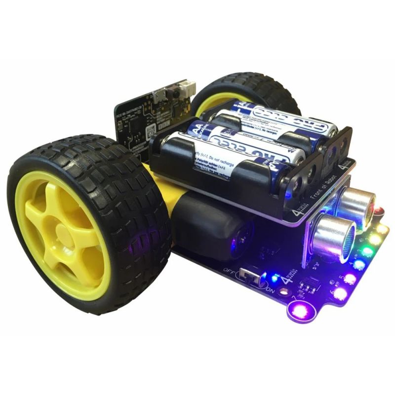 4tronix Robo:Bit Mk3 - Smart Robot for BBC micro:bit, Line Following & Obstacle Avoidance