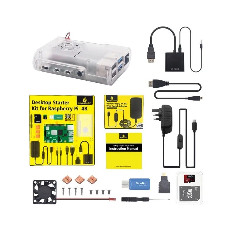 Keyestudio Pi 4B Starter Kit Complete Device Kit For Raspberry Pi 4 (Rpi Board Not Included)