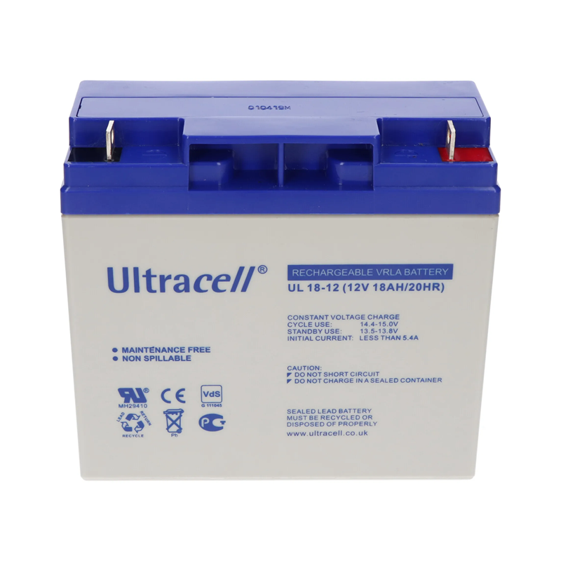 UL18-12 - Ultracell, Lead-Acid Rechargeable Battery, 12V, 18Ah