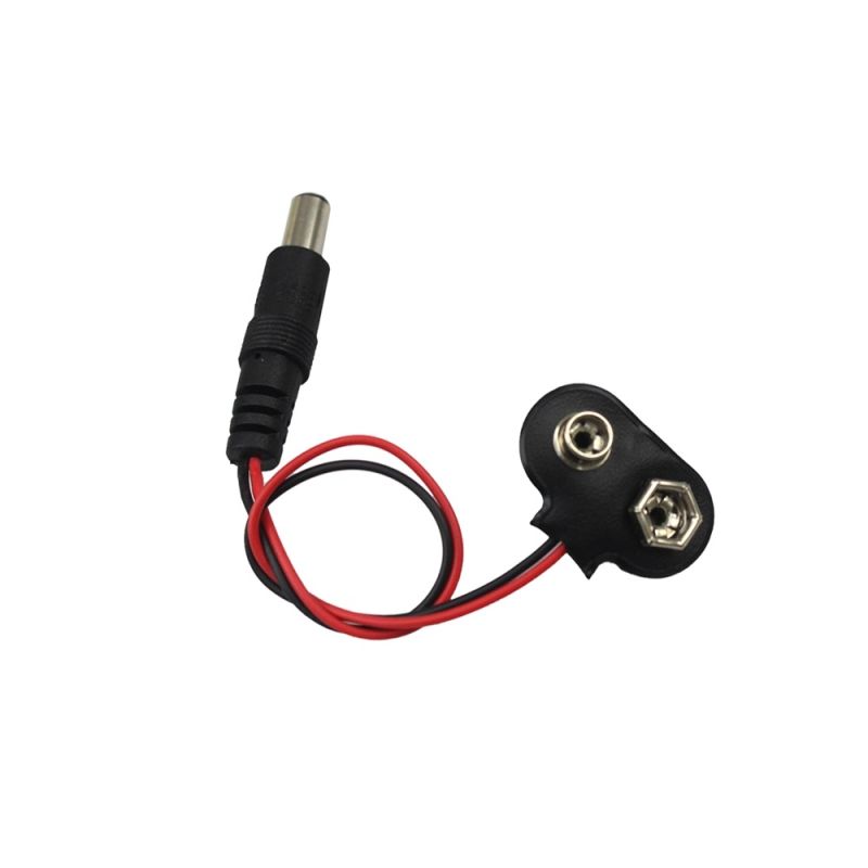 SNAP Battery Connector DC Power Supply Adapter for Arduino, Raspberry Pi, and Electronics Projects,9V