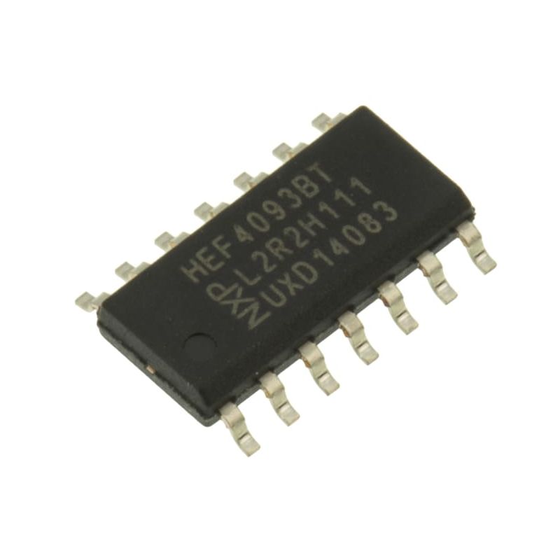 HEF4093BT ,Quadruple 2-input NAND Schmitt Trigger, SMD, SO-14