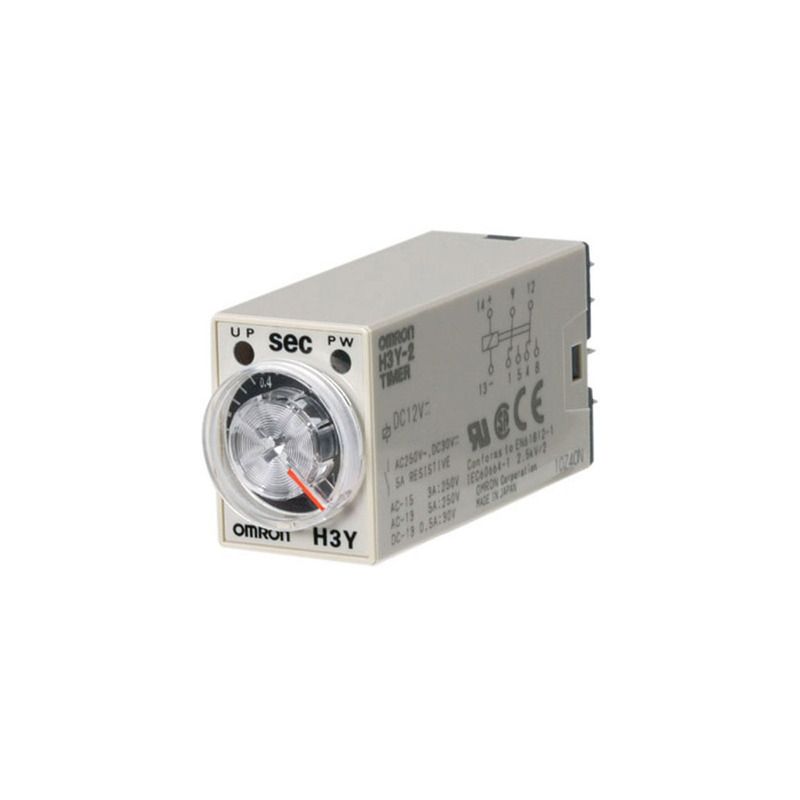 H3Y-2 5M 12VDC Timer, ON-Delay, 5 Minutes, 12V DC
