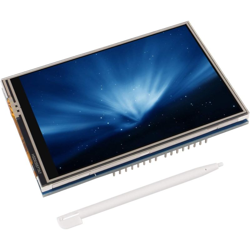  3.5 Inch TFT LCD Resistive Touch Screen - 320x480 Resolution Display Panel for Raspberry Pi A, B, A+, B+, 2B, 3B, 3B+, 4B - with Touch Pen Compatibility 