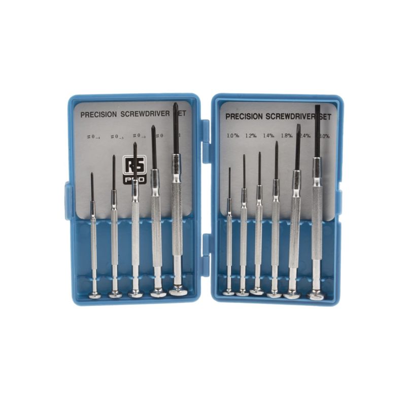 537-883 RS PRO Precision Slotted; Phillips Screwdriver Set 11 Piece