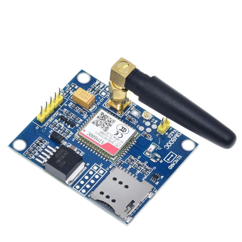 SIM800C GSM GPRS Module with Antenna - 850/900/1800/1900 MHz Quad-Band