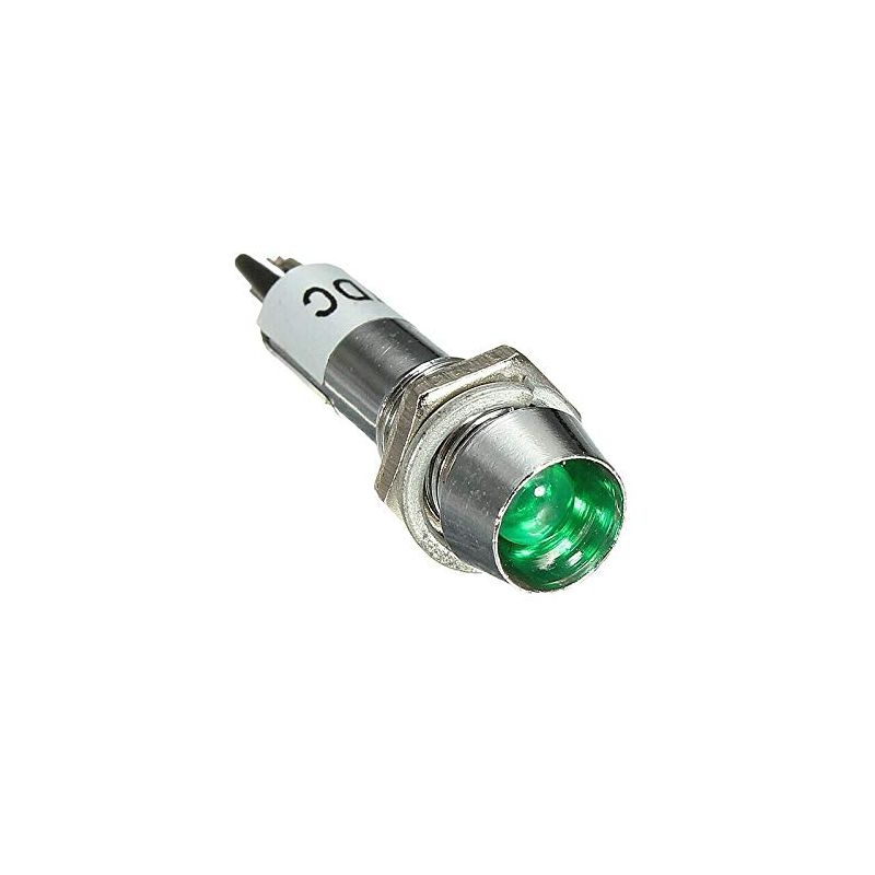 Green Indicator Light, 12V, Green,10mm