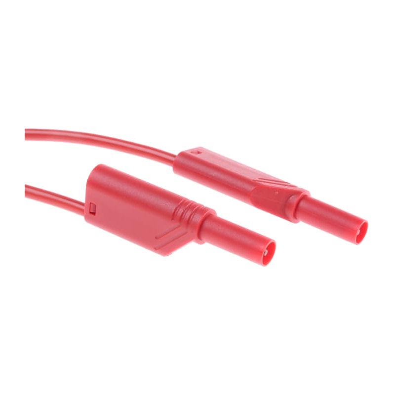 Hirschmann Test & Measurement Test lead, 32A, 1000V ac/dc, Red, 1m Lead Length