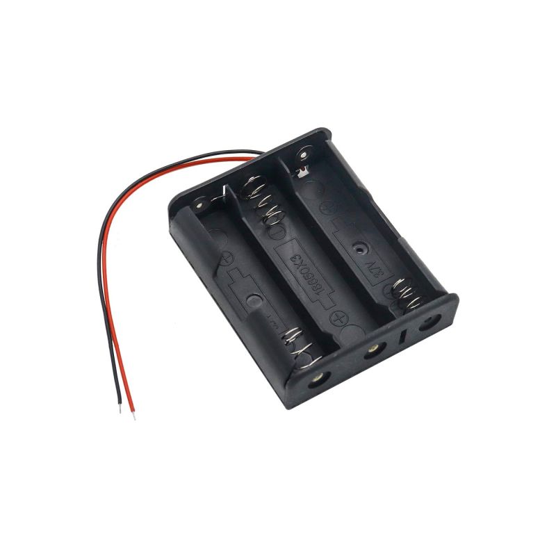 3-Way 18650 Battery Holder, Wired Connection for 3.7V Batteries